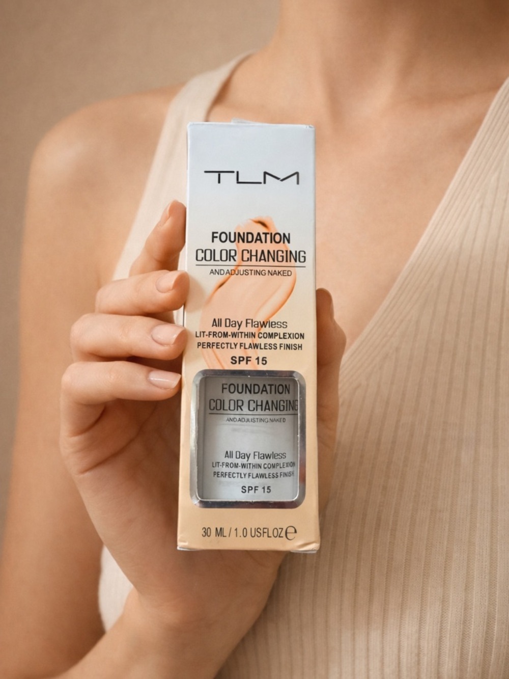 TLM Color Changing Foundation SPF 15 All Day Flawless 30ml